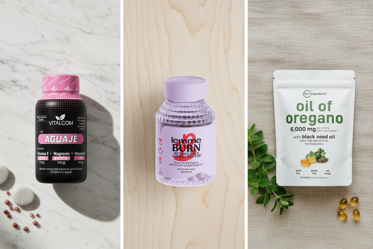 Imagen tres productos fondos naturales